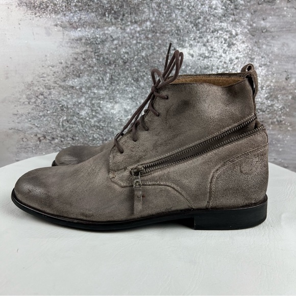 539sqq John Varvatos Men\'s Gray Leather chukka Boots 12 main image 5